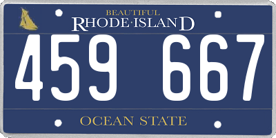 RI license plate 459667