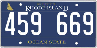 RI license plate 459669