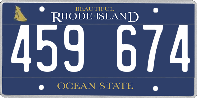 RI license plate 459674