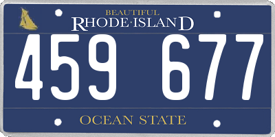 RI license plate 459677