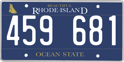 RI license plate 459681