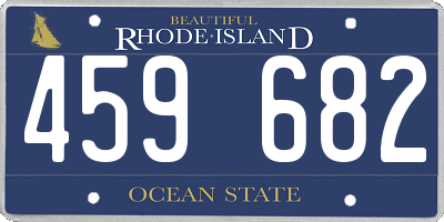 RI license plate 459682