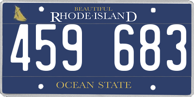 RI license plate 459683