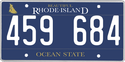 RI license plate 459684