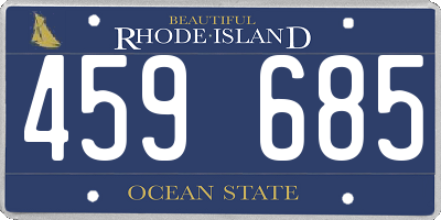 RI license plate 459685