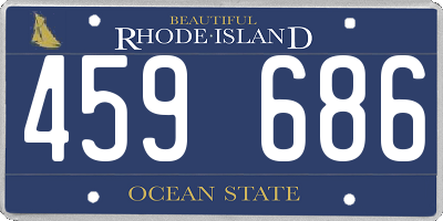 RI license plate 459686
