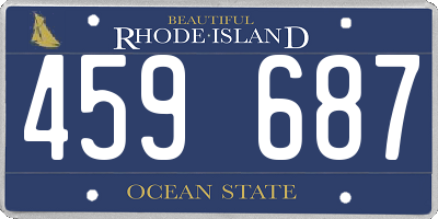 RI license plate 459687