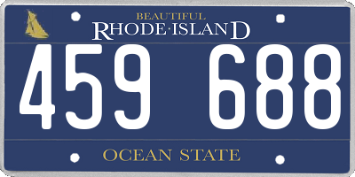 RI license plate 459688