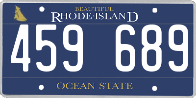 RI license plate 459689