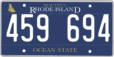 RI license plate 459694