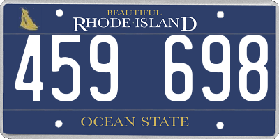 RI license plate 459698