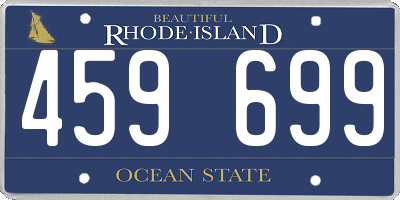 RI license plate 459699