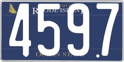 RI license plate 4597