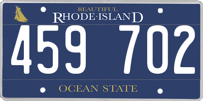 RI license plate 459702