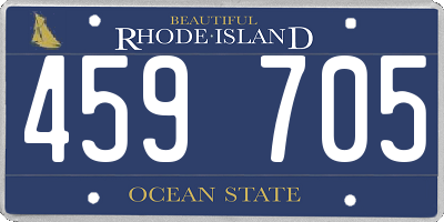 RI license plate 459705