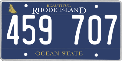 RI license plate 459707