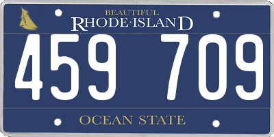 RI license plate 459709