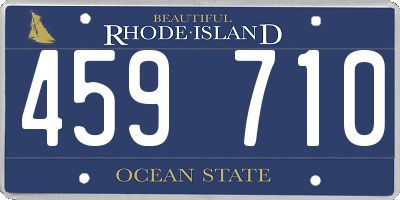 RI license plate 459710