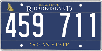 RI license plate 459711