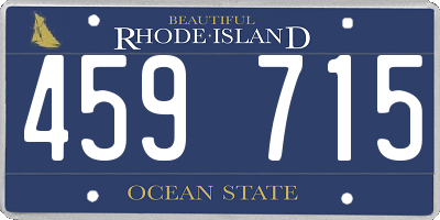 RI license plate 459715