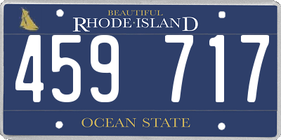 RI license plate 459717