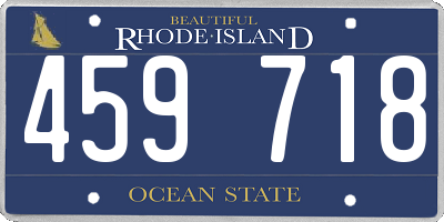 RI license plate 459718