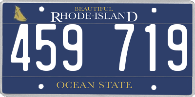 RI license plate 459719