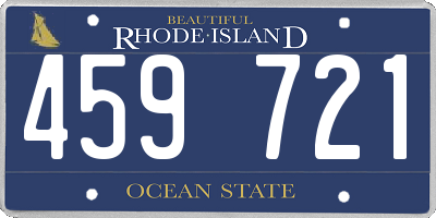 RI license plate 459721