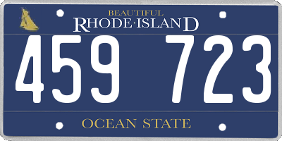 RI license plate 459723