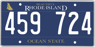 RI license plate 459724
