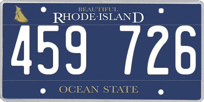 RI license plate 459726