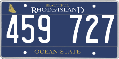 RI license plate 459727