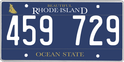 RI license plate 459729