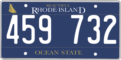RI license plate 459732