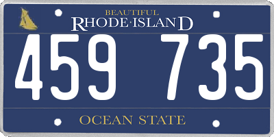 RI license plate 459735