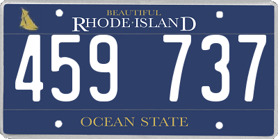 RI license plate 459737