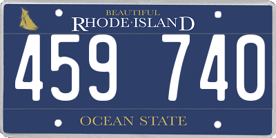 RI license plate 459740