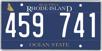 RI license plate 459741