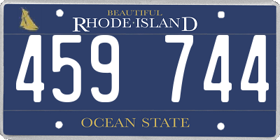 RI license plate 459744