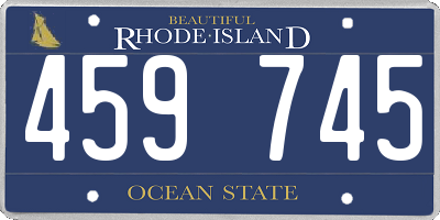 RI license plate 459745