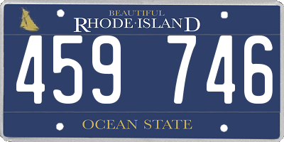 RI license plate 459746