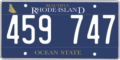 RI license plate 459747