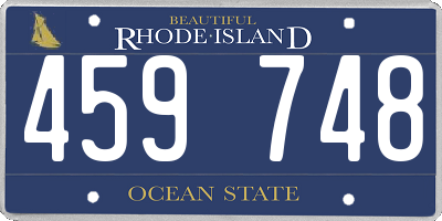 RI license plate 459748