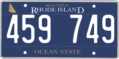 RI license plate 459749