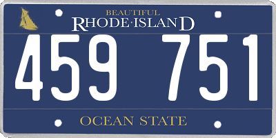 RI license plate 459751