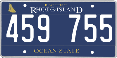RI license plate 459755
