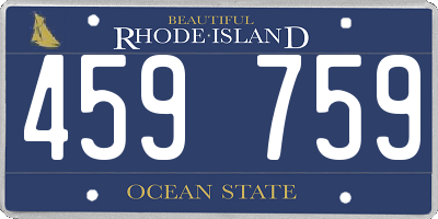 RI license plate 459759