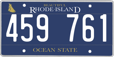 RI license plate 459761