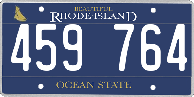 RI license plate 459764