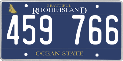 RI license plate 459766